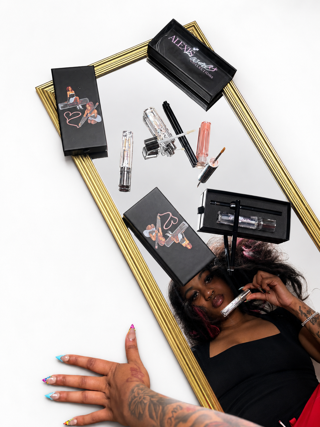 Alexis kissed collections- Clear Lipgloss & brown Liner Set